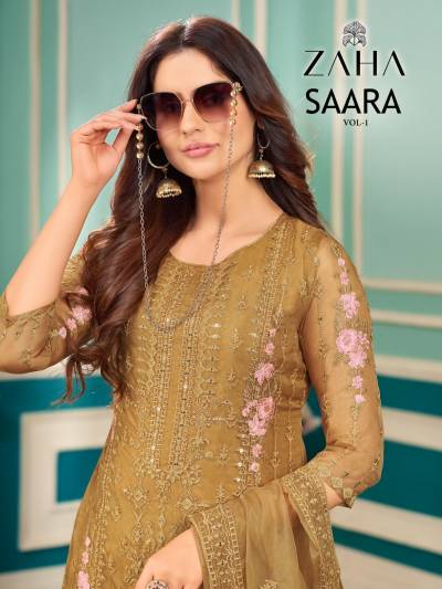 Saara Vol 1 By Zaha Designer Partywear Salwar Kameez Collection
